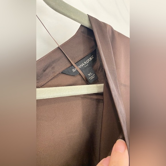 Banana Republic Brown Boxy 3/4 Sleeve Blouse - Picture 3 of 5